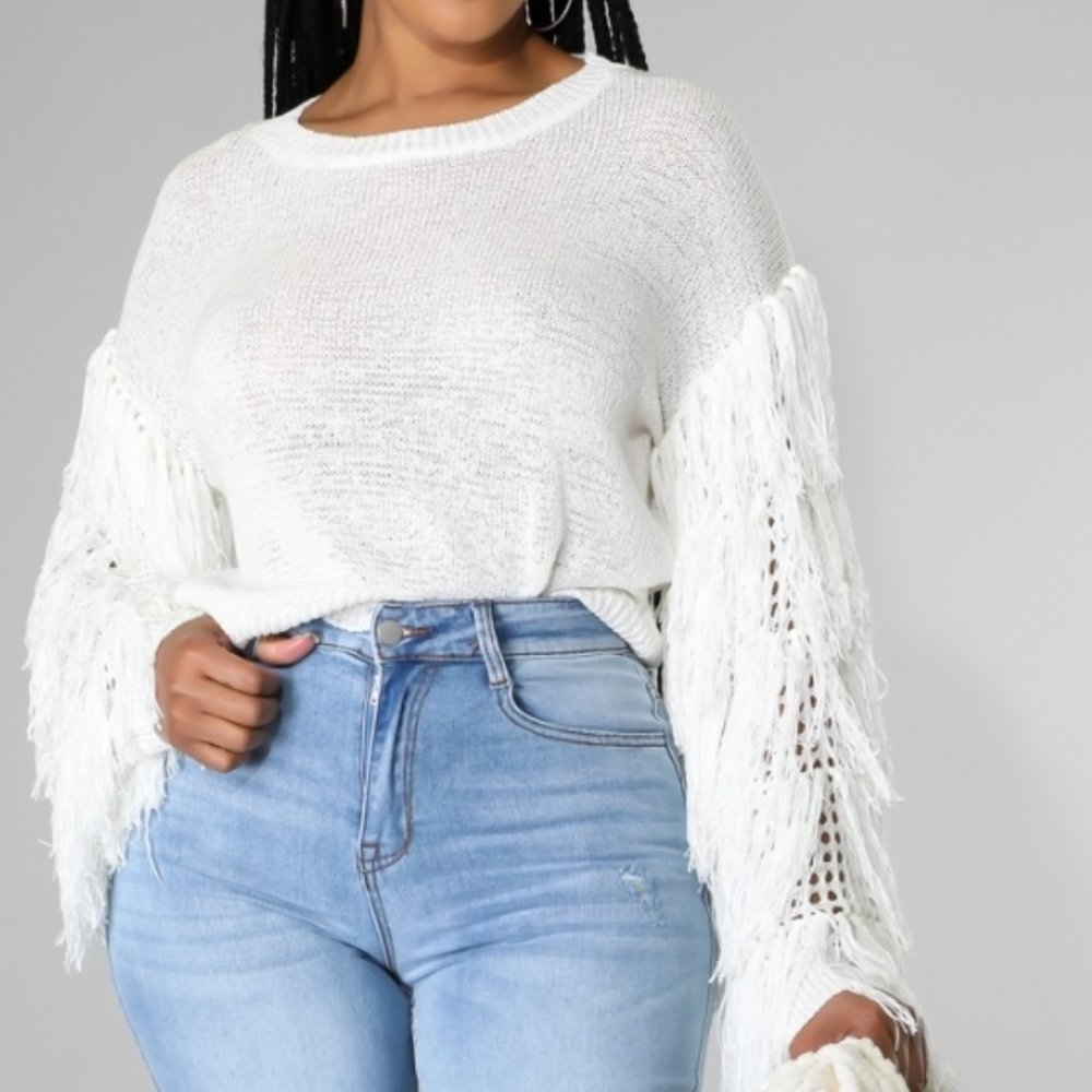 Fringe Crop Sweater